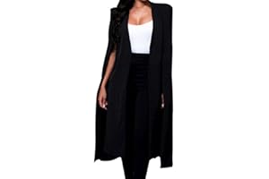 HOMEBABY WOMEN JACKET HOMEBABY Women Loose Long Cloak Blazer Coat,Ladies Windbreaker Cape Cardigan Jacket Trench Poncho Sweater Coat Outwear Plus Size UK 8-18