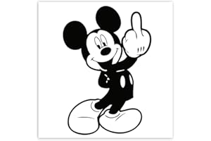 Biomar Labs® 1 x Vinyl Aufkleber Sticker Autoaufkleber Maus Mouse Mittelfinger Stinkefinger Auto Motorrad Fenster Fahrrad Tuning B 251