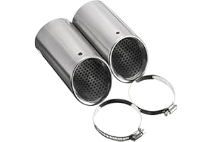 ‎TOTMOX TOTMOX 2 Stück 75 mm Edelstahl Auto hinten Chrom Auspuff Endrohre, Chrom Auto Endschalldämpfer hinten Endrohre