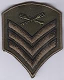 USA Military Army Ranking Cross Sargeant Sargent Stripes Camouflage Sew on Embroidered Badge Applique Motif Patch From PatchWOW