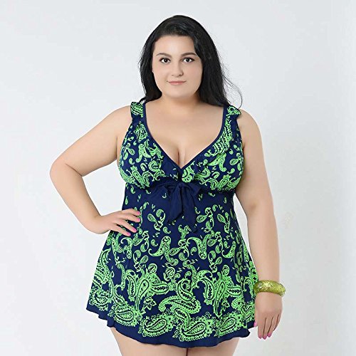 Preisvergleich Produktbild XL-übergewichtige Menschen kleiden einteilige Bikini-Badeanzug ,66 jade grün