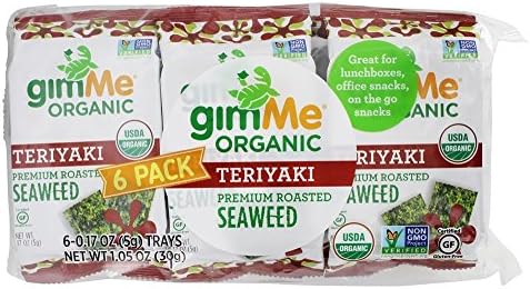 GimMe - Organic Premium Roasted Seaweed Snacks Teriyaki - 6 Pack(s)