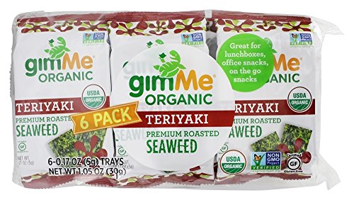 GimMe - Organic Premium Roasted Seaweed Snacks Teriyaki - 6 Pack(s)
