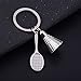 Price comparison product image Tuqiang® 1pc Metal Creative Badminton Racket & Shuttlecock Keyring