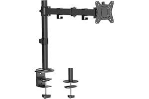 HUANUO Monitor Halterung für 13-32 Zoll Bildschirme, Monitor Halterung 1 Monitor Höhenverstellung Neig- Schwenkbar und Dreht, 2 Montageoptionen, VESA 75 & 100 mm