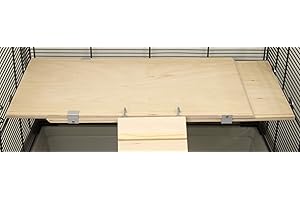 PETGARD Holz-Etage Flex - Etage für Heimtier-Käfig ausziehbar - Käfig-Erweiterung aus Holz - Käfig-Zubehör - Holzetage für Stall 37 x 20 x 1,7 cm