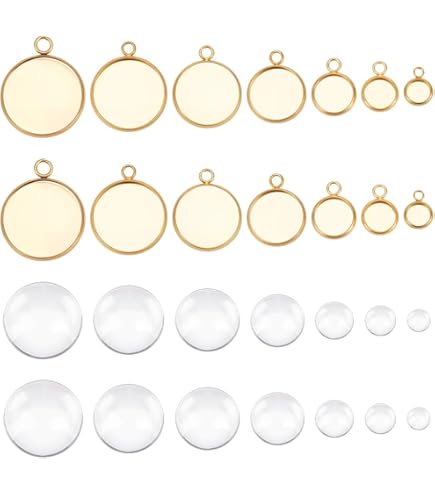 Ciondolo Di Loto Rotondo In Lega Di Zinco Da 20 Pezzi 16 Mm, Ciondoli - Foto 7