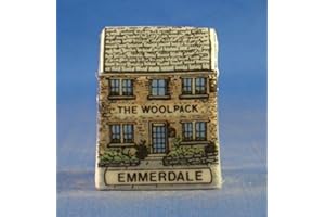 BIRCHCROFT CHINA Birchcroft Porcelain China Collectable Thimble - Miniature House Shape - The Woolpack Emmerdale