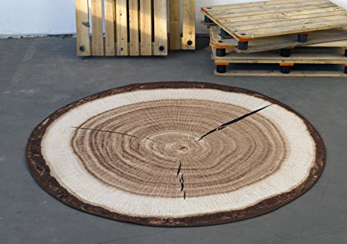 Hanse Home 101175 Teppich Baumstamm, rund, 133 cm - 5