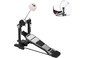 COCOARM Bass Drum Pedal, Drum Kick Pedal Drum Pedal Pro Foot Kick Percussion Bass Drum Pedal Single Bass Foot Kick Percussion Chain Drive Black 13.77 x 12.79 x 3.33inch