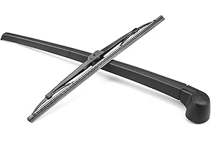 ZOFFI Essuie-glace arrière + bras d'essuie-glace arrière de rechange pour Audi A4 B7 2001-2008, balais d'essuie-glace avec balais d'essuie-glace en caoutchouc naturel