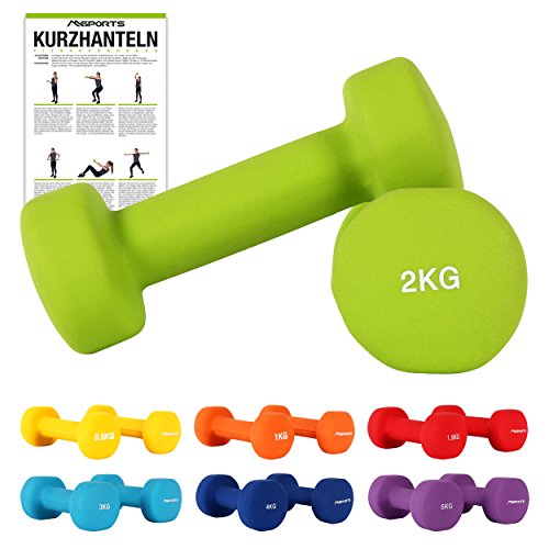 Hantelset Neopren 0,5 – 5 kg Paar Kurzhanteln