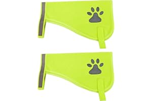 Gilet Riflettente Cane Giubbotto Sicurezza Cani TAIZER 2PCS Giubbotto Riflettente Animali Domestici Camminare Alta Visibilità Giacca Traspirante Pet Comfortable Safety Vestiti Fluorescente Cablaggio