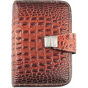 Wöchentlicher Veranstalter in echtem Leder '' Cocco '' 13x19 -Handmade in Italy-rost