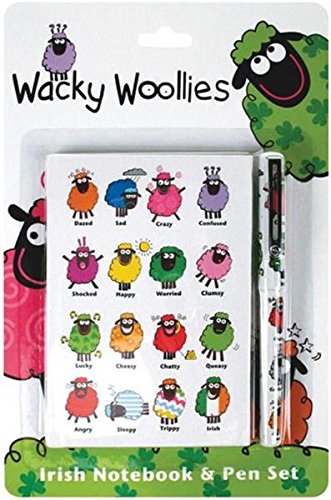 Dublin Geschenk Papier Wacky Woollies Küchentuch Notizbuch und Stift 7,9 ° cm Fugenbrett X 14