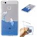 Produktbild Huawei P9 Lite Hülle, E-Unicorn Huawei P9 Lite Hülle Silikon Durchsichtig Tasche Foca Muster Ultra Slim Dünn TPU Bumper Transparent Schutzhülle Stoßfest Hochwertigem Zubehör Set Etui Schale Back Case Cover Rückseite
