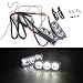 Produktbild beler 2pcs 12V Universalauto 3 LED-hohe Leistung weies DRL Tagespositionslampe Super helles treibendes Tageslicht-Lampen-Installationssatz
