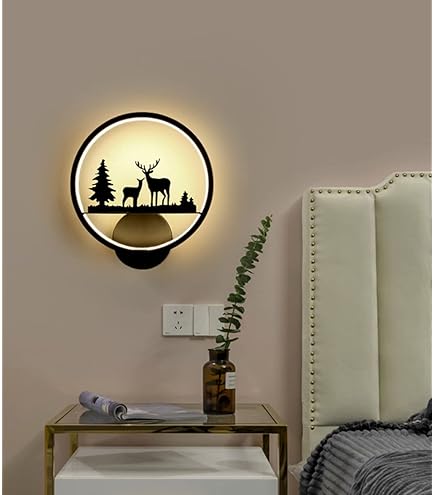 Lampada Da Parete Testa Di Cervo - Design Vintage Con Corna - Foto 5