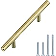 Amazon Basics AB1500-GC-10 Cabinet Pull, 13.66 cm Length (7.62 cm Hole Center), Golden Champagne