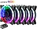 Produktbild RGB LED Gehäuselüfter, upHere 120mm High Airflow Lüfter 5er-Pack mit Controller und Hub