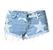 Produktbild iRachel Damen Short Hotpants Demin Short Kurze Hose Loch Hose Denim Lochjeans Jeans