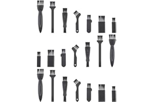 RMENOOR 21Pcs Brosses de Nettoyage de Rasoir Mini Brosse Nettoyage Brosse de Nettoyage pour Rasoir Électrique Pinceaux Antistatiques en Nylon Plastique Pinceau pour Clavier Rasoir Ordinateur Portabl