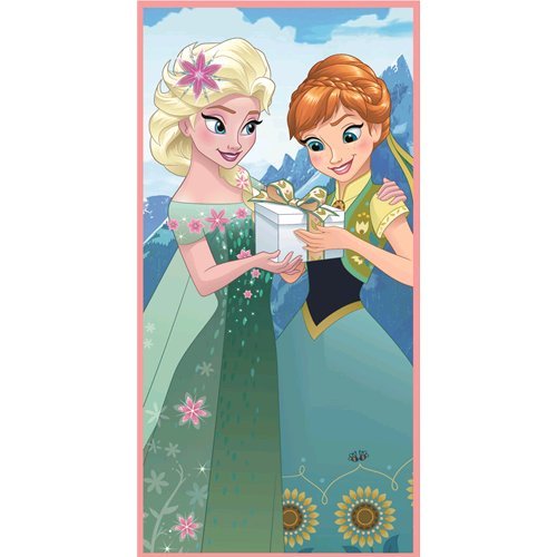Preisvergleich Produktbild BADETUCH FROZEN ELSA ANNA DISNEY IM TUCH MICRO COTTON CM . 140x70 - B92585