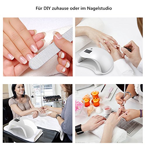 MiroPure 36W UV LED Nagellampe Nageltrockner mit LCD Display 4 Zeiteinstellungen samt 2 Nagelfeilen - 7