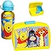 Produktbild alles-meine.de GmbH Set: Lunchbox / Brotdose + Trinkflasche -  Disney - Winnie Pooh  - inkl. Name - mit extra Einsatz / herausnehmbaren Fach - Sportflasche - Brotbüchse Küche E..