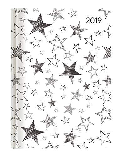 Minitimer Style Sterne 2019 - Taschenplaner / Taschenkalender A6 - Weekly - 192 Seiten