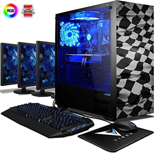 VIBOX Pyro GMR780-311 Gaming PC Ordenador de sobremesa con Cup n de Juego 3X Triple 22 HD Monitor 4 3GHz Ryzen 8-Core GeForce GTX 1080 16GB DDR4 RAM 480GB SSD 2TB HDD Sin OS VIBOX Pyro GMR780-311 Gaming PC Ordenador de sobremesa con Cup n de Juego 3X Triple 22 HD Monitor 4 3GHz Ryzen 8-Core GeForce GTX 1080 16GB DDR4 RAM 480GB SSD 2TB HDD Sin OS