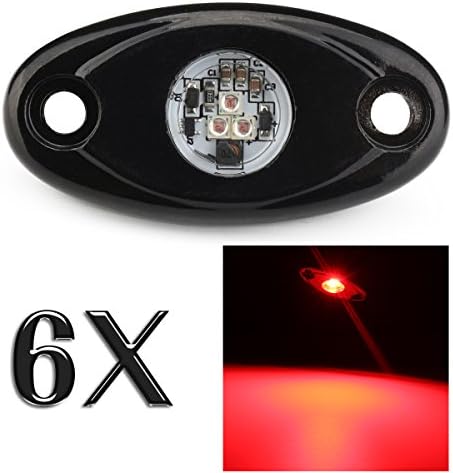 Bright Rock Light Kits with 6 Pods Lights Under Vehicle Cars Interior and Exterior 4X4 Trucks Car ATV SUV Boat 4wd ATV Motorcycle