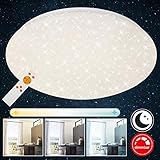 Briloner Leuchten - LED Deckenleuchte mit Fernbedienung, Deckenlampe Dimmbar, Farbtemperatursteuerung, Weiß, 2200 Lumen, 22 Watt, Durchmesser 39 cm