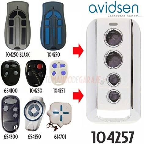 Remote Control Garage Original MD73 Original Garage Remote AVIDSEN 104257 Compatible With 654100 654250 614701 Porton Garage