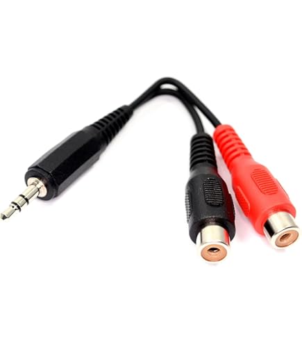 Cavetto Audio 0.2m Jack 3.5 Mm Maschio A 2 RCA Femmina – Splitter A Y Per Collegare Dispositivi
