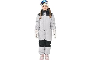 Owntop Mono de Nieve para Niños - Traje de Esquí Cálido de Una Pieza para Niños y Niñas, Traje de Nieve Ligero e Impermeable para Invierno, Traje para Snowboard para Bebés, 98-128 cm