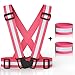 Produktbild Reflektierende Laufbekleidung, Sicherheitsweste Armband Knöchelbänder Set Hohe Sichtbarkeit Verstellbarer Gürtel Leicht Tragbar für Läufer Laufen im Freien, Reiten, Radfahren, Laufen, Jogging - Pink