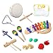 Produktbild CAHAYA Percussion Spielzeug Kinder 10 Stück Musikinstrumente Performance Schlagzeug Schlagwerk Rhythmus Instrumenten and Set mit Glockenspiel