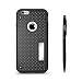 Produktbild iPhone 6 / 6s Hülle, Alfort 2 in 1 Schutzhülle Hart PC + TPU Case Cover Telefon Kasten für Apple iPhone 6 / 6s Funktion der wärmestrahlung und Unterstützte Telefone ( Schwarz ) + Schwarz Stylus Pen