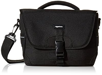 AmazonBasics Sacoche bandoulière Gadget pour appareil photo reflex numérique et accessoires modèle Medium intérieur orange
