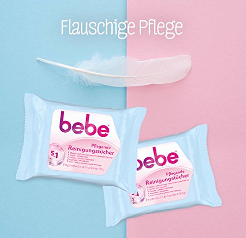 bebe Young Care 5in1 Pflegende Reinigungstücher, 3er Pack (3 x 25 Stück) - 5
