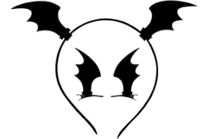 LARFRAECY 3 PCS Halloween Bat Wings Hair Barrettes,Bat Hairbands+1 Pair Halloween Bat Hair Clips,Bat Wings Headband,Bat Hair Clips Bat Wings Clips,Halloween Costume Headbands (Black)