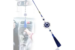 VURYAPI Bleu Mauvais Œil Verre Suspendu Pendentif Voiture Breloque Ornement Turc Grec Amulette pour Bonne Chance et Protection