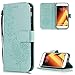 Produktbild FNBK Kompatibel mit Hülle Samsung Galaxy A3 2017 Hülle Leder Grün Löwenzahn Blumen Handyhülle Leder Flip Wallet Cover Tasche Stand Case Card Slot Magnetverschluß Kratzfestes Schutzhülle