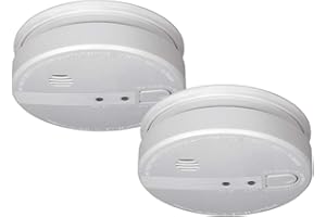 ELRO Juego de 2 detectores de humo con conexión de 230 V y batería de reserva (señal de alarma de 85 dB)