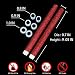 Produktbild DFL batteriebetrieben Flammenlose echtem Wachs geschmolzen LED Taper Candle Light, sechs Stunde Timer, 9 Zoll, 6 Stunden Timer,Rot Sparkling glitzer, 2 Stück, Wachs