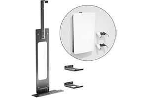 SONGSOSO Console Holder Wall Mount for PS5: Black Gaming Stand for PlayStation 5 and 2 Controller Stand Kits