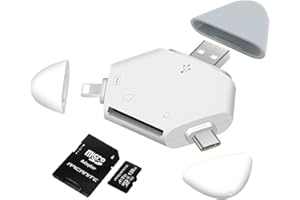 Hearkey 3 in 1 SD Card Reader for i-Phone,i-Pad,i-Pod, Micro SD Memory USB C Card Reader with Magnetic Cover, USB 3.0 External Memory Card Readers, SD Card Reader for Mac,Samsung,Huawei,PC,Macbook