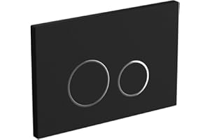 MYLAVABO Drückerplatte passend für SIGMA Serie/Geberit Duofix UP320 / (111300005), 2-Mengen Spülung, Betätigung von vorne (matt Schwarz)