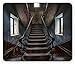 Produktbild Scary Mouse Pad, Horror Movie Theme Classic Deserted Abandoned Home with Old Vintage Stairs Artwork